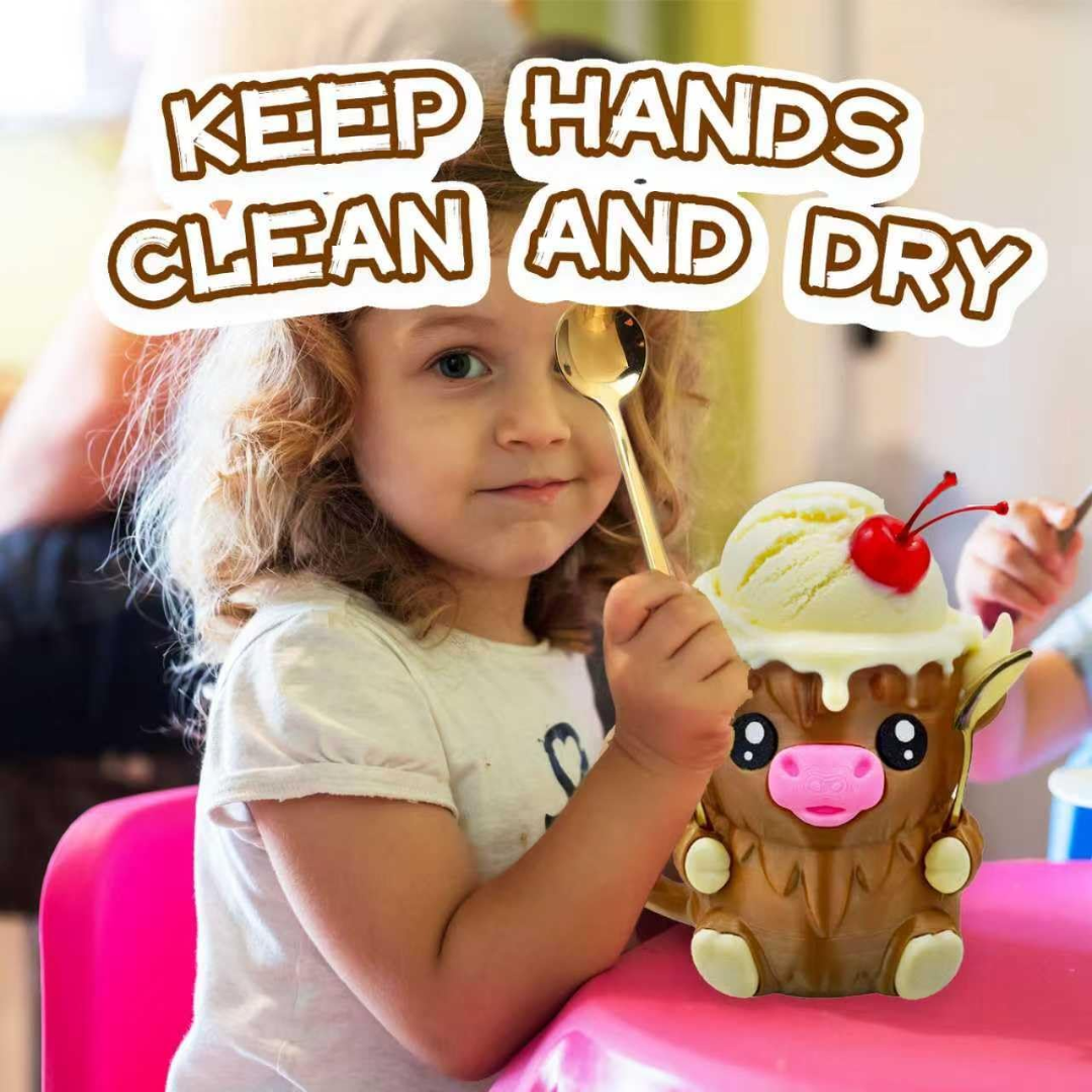 the MooCup keep your icecream cold and your hands warm and clean!